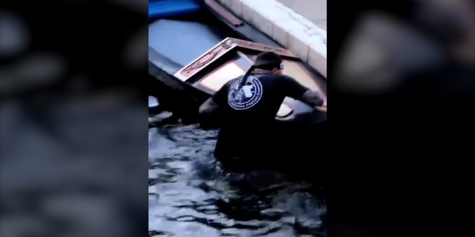 Man Jumps Into The Lake